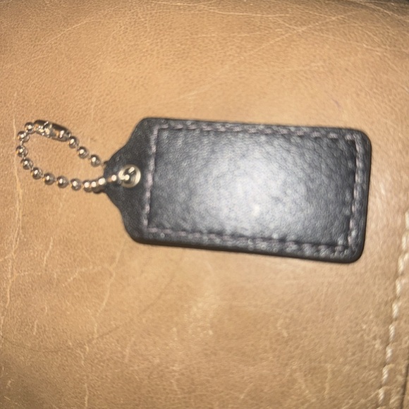 Coach Black Leather Hang Tag NWOT - Picture 3 of 3
